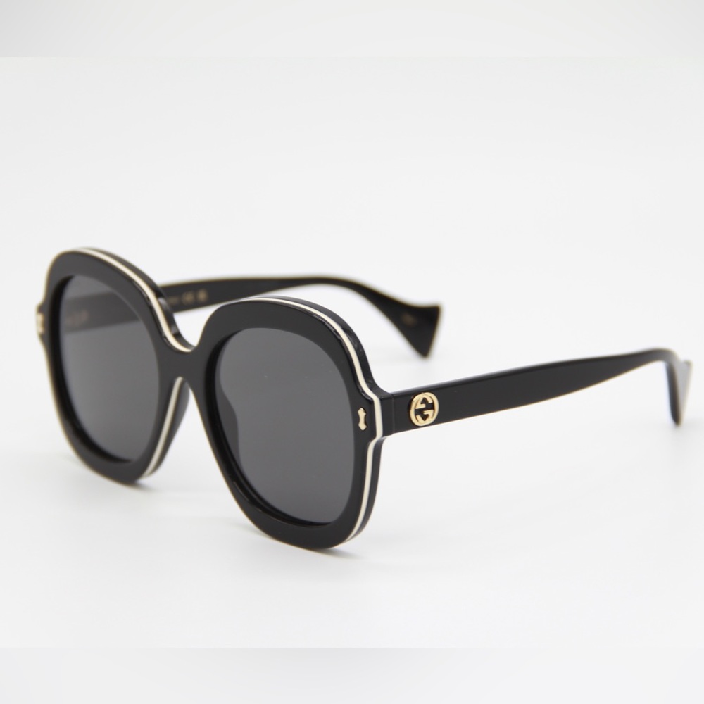 NEW GUCCI GG1240S 001 BLACK WOMEN OVERSIZED SUNGLASSES GUCCI - Picture 5 of 15